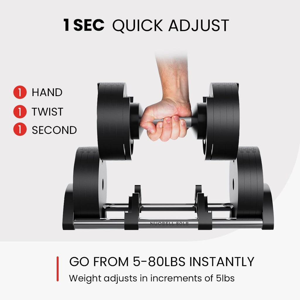 5-80 LBS Adjustable Dumbbells