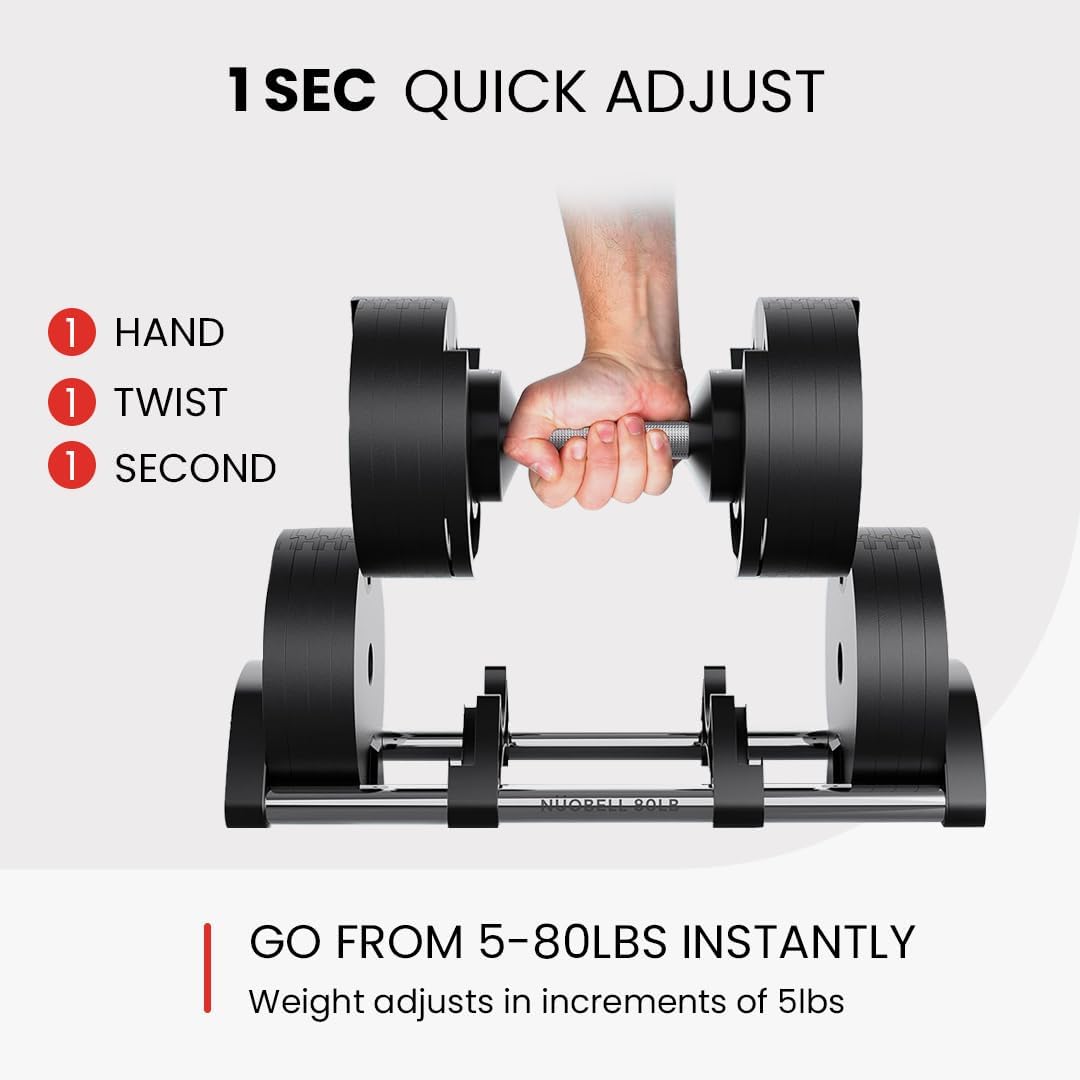 5-80 LBS Adjustable Dumbbells