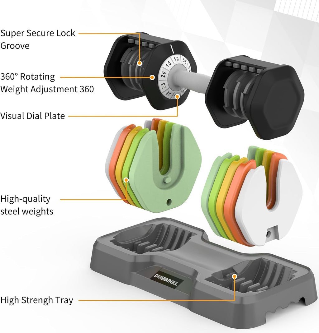 Adjustable Dumbbells Set Pair