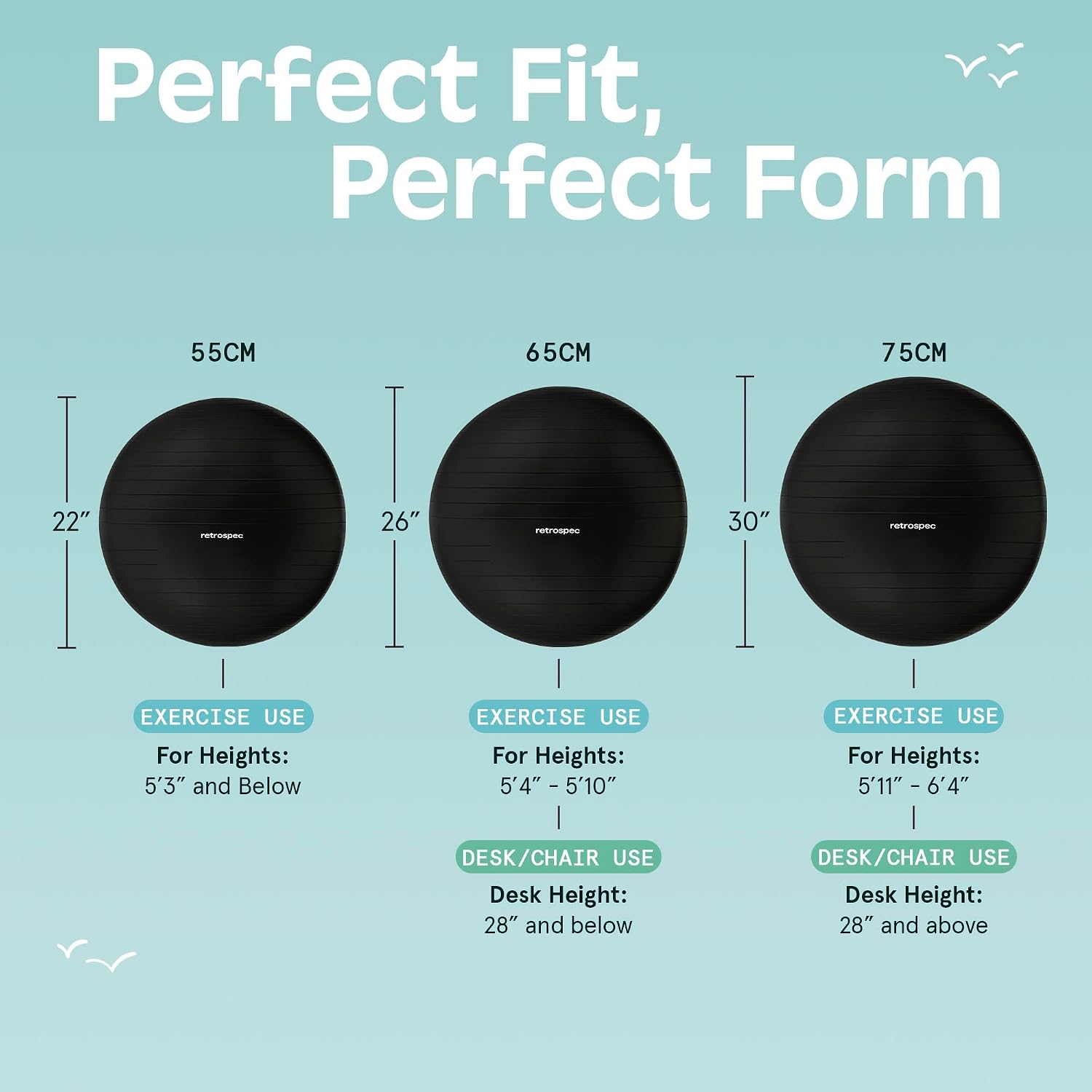 Retrospec Luna Exercise Ball