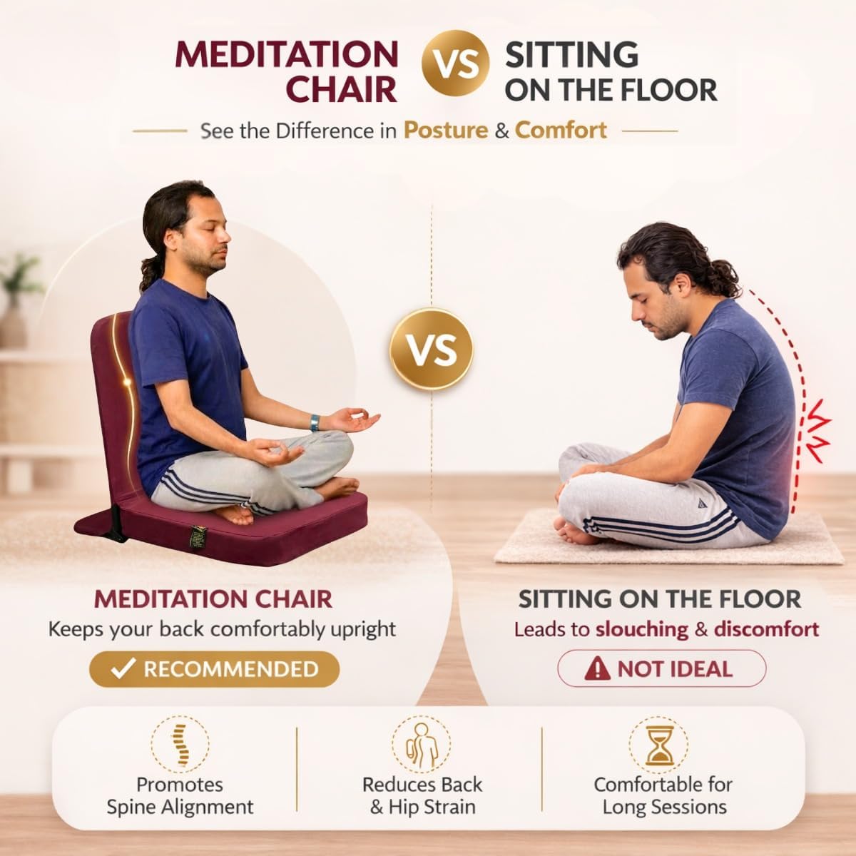 Friends Of Meditation Back Jack Meditation Chair