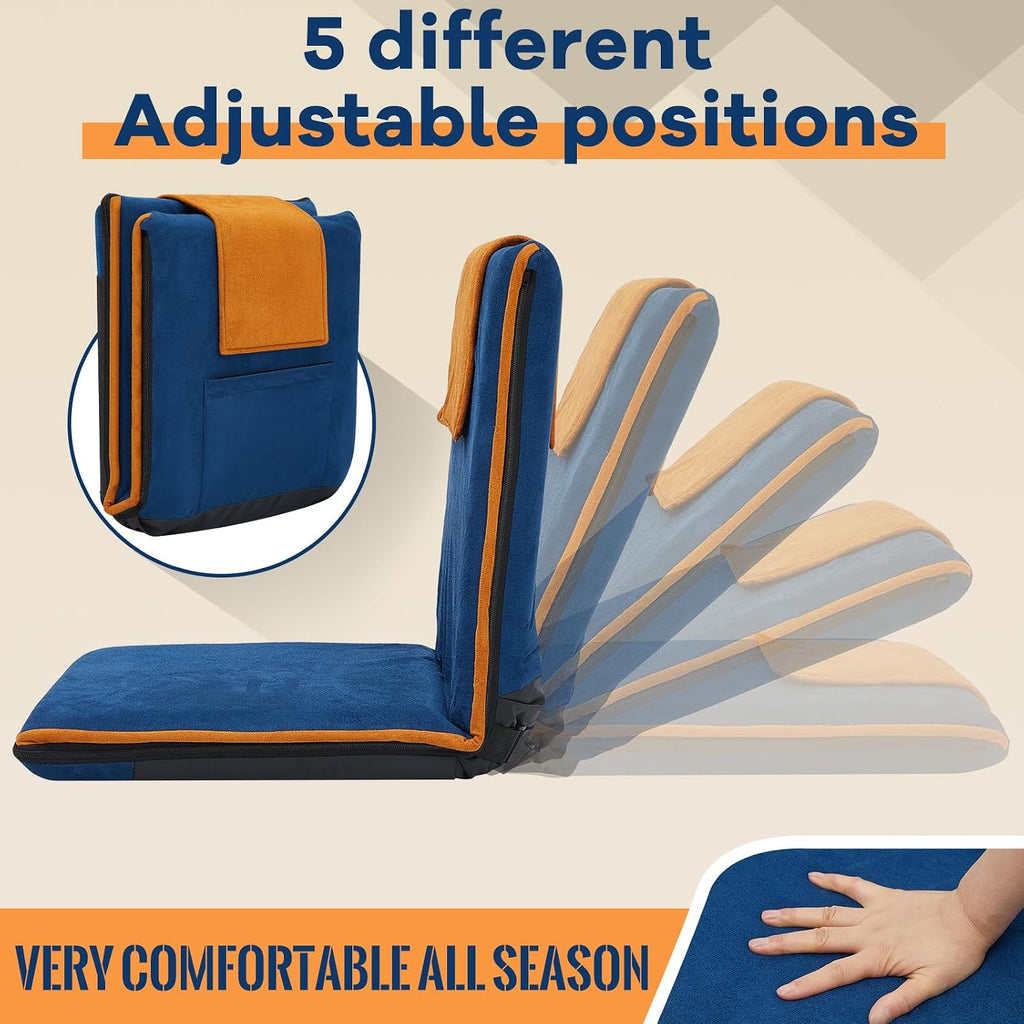 2 Pcs Floor Chair with Back Support