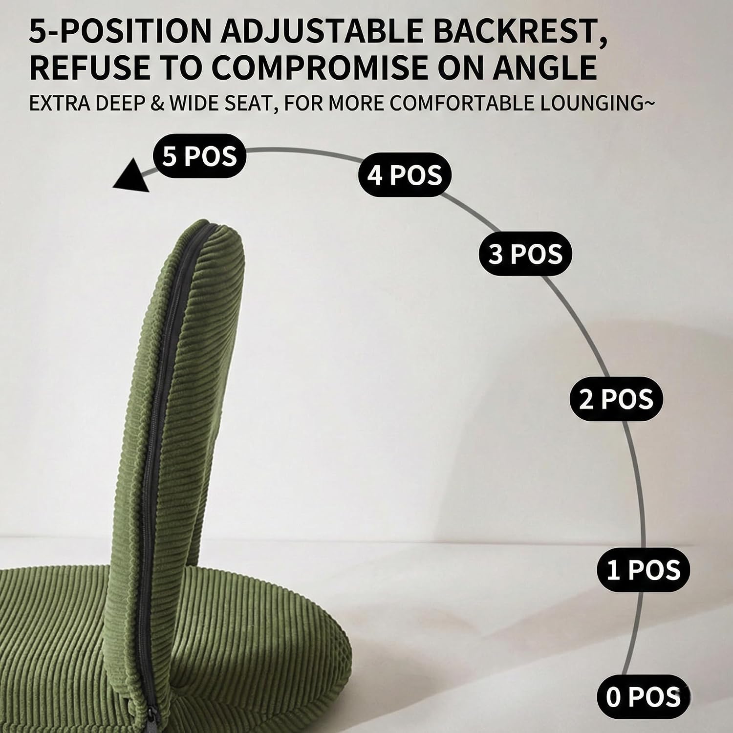 Foldable Floor Chair with Back Support