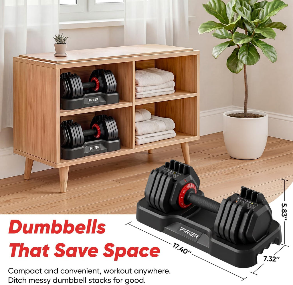 PIRIER Adjustable Dumbbell Set