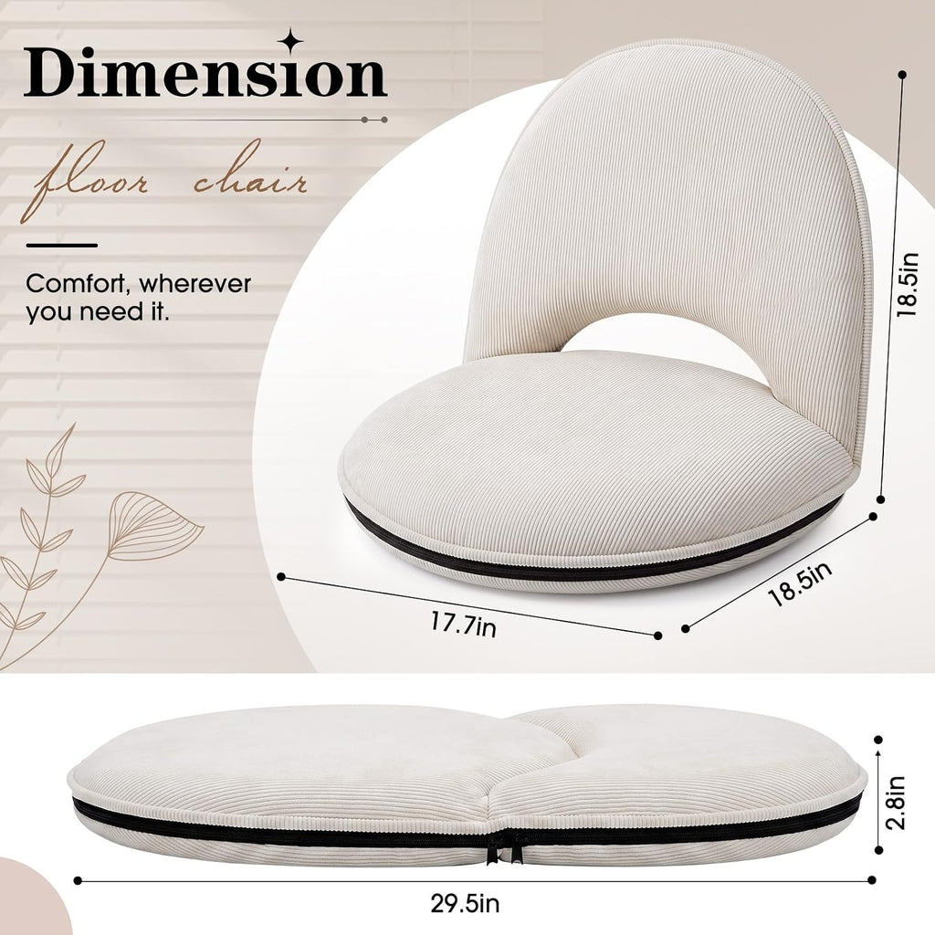 Xuhal Floor Chair with Back Support