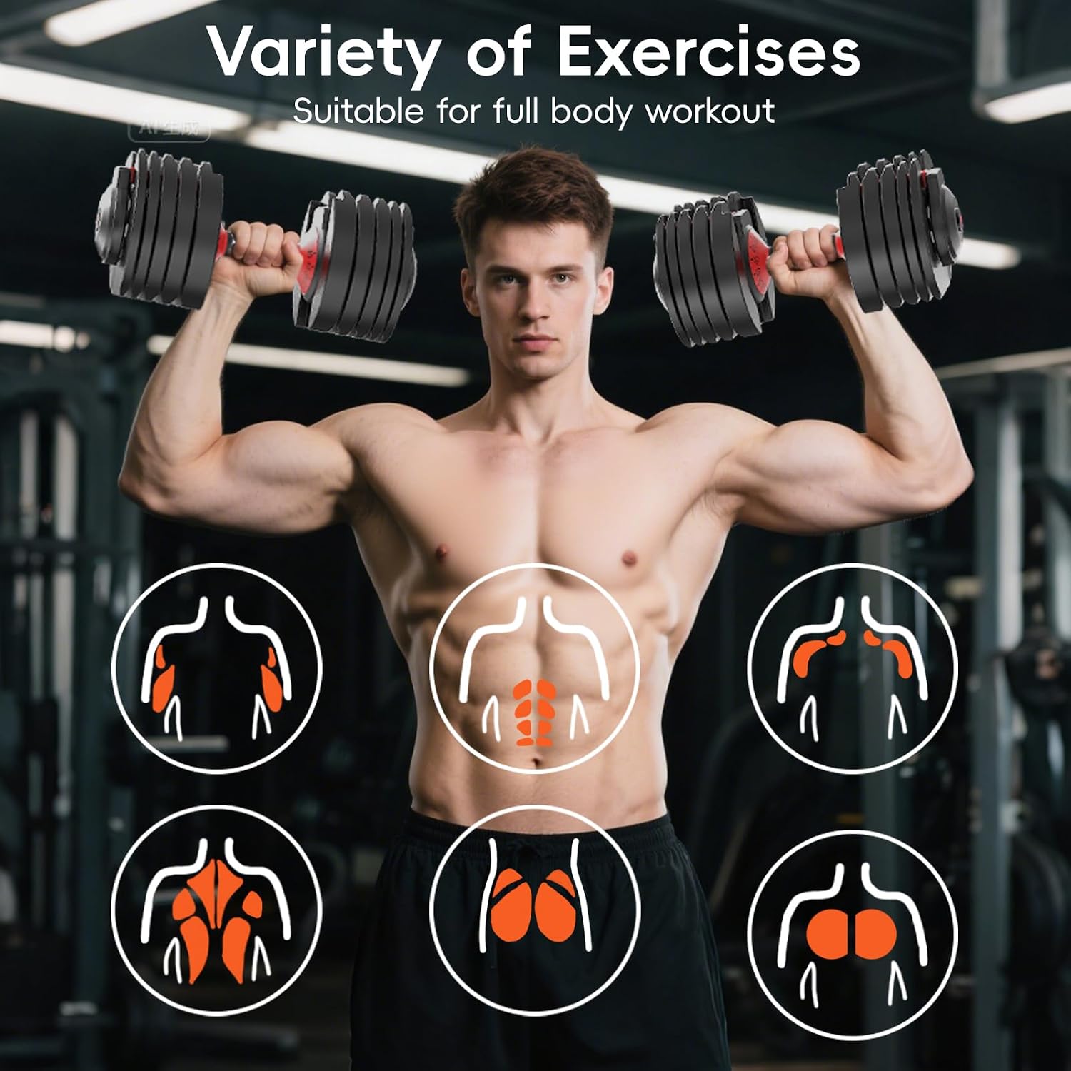 Upgraded Adjustable Dumbbell Set of 2