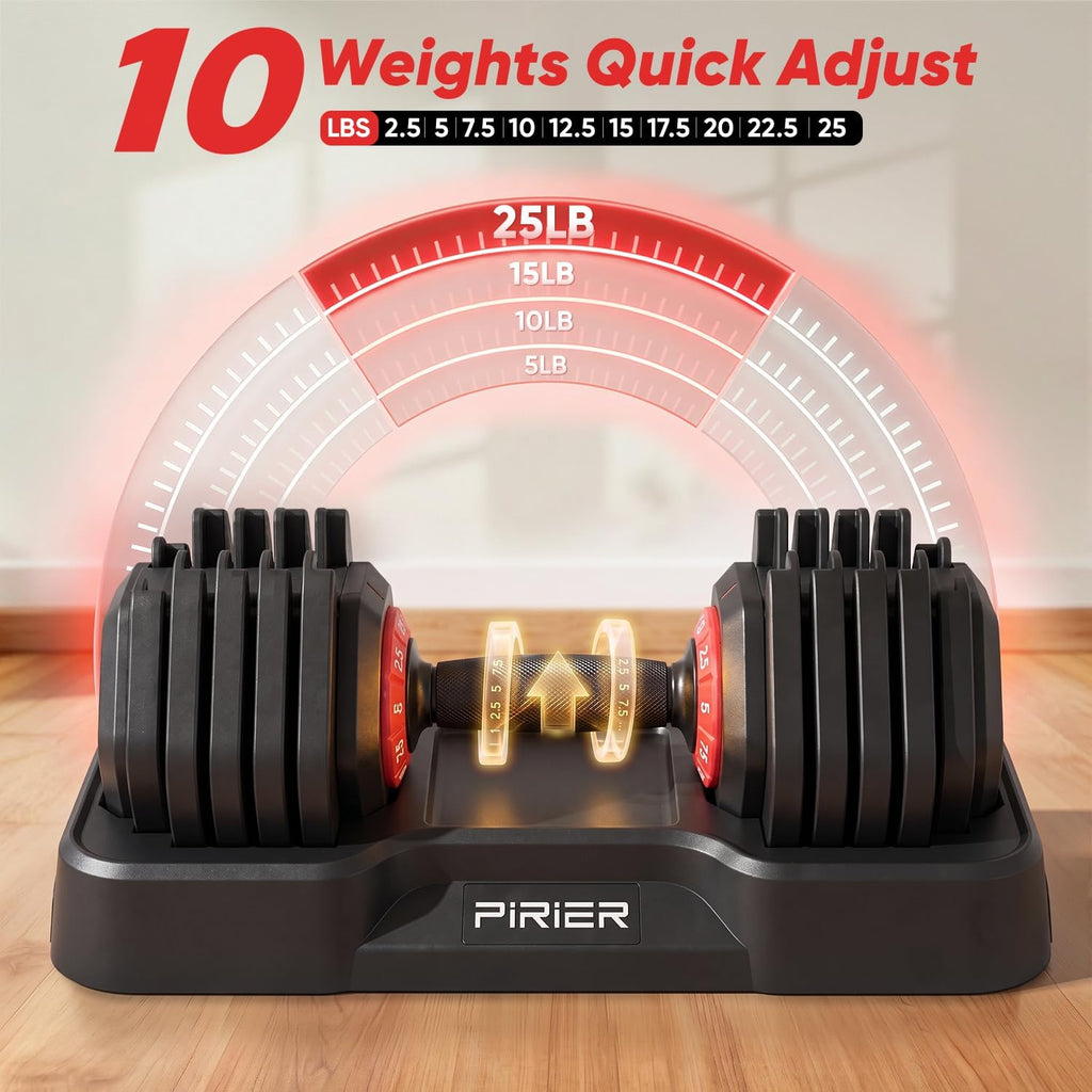 PIRIER Adjustable Dumbbell Set