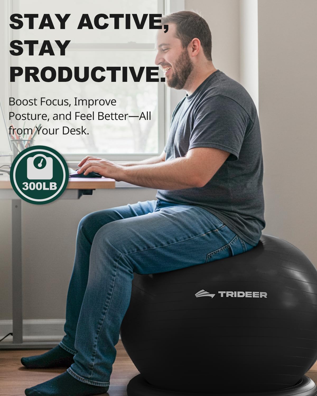 Trideer Exercise Ball Chair