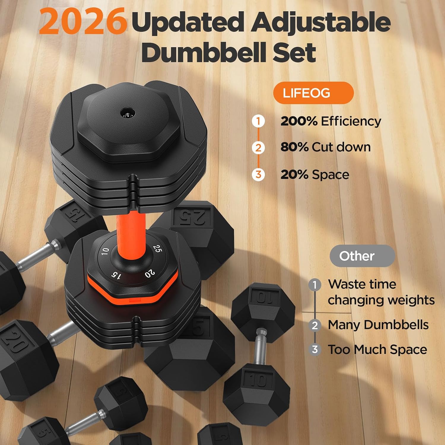 2026 FDB2 Adjustable Dumbbell Set of 2