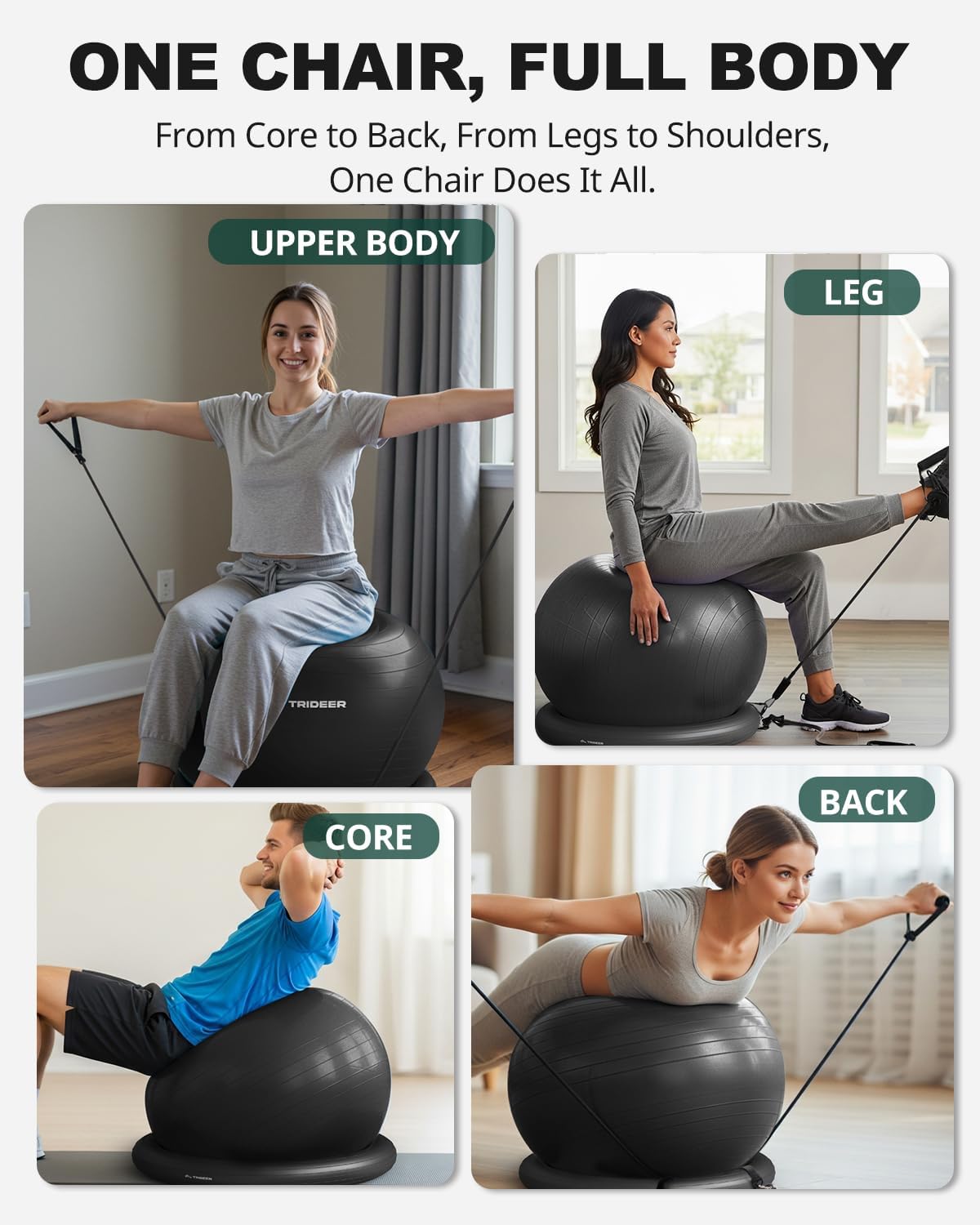 Trideer Exercise Ball Chair