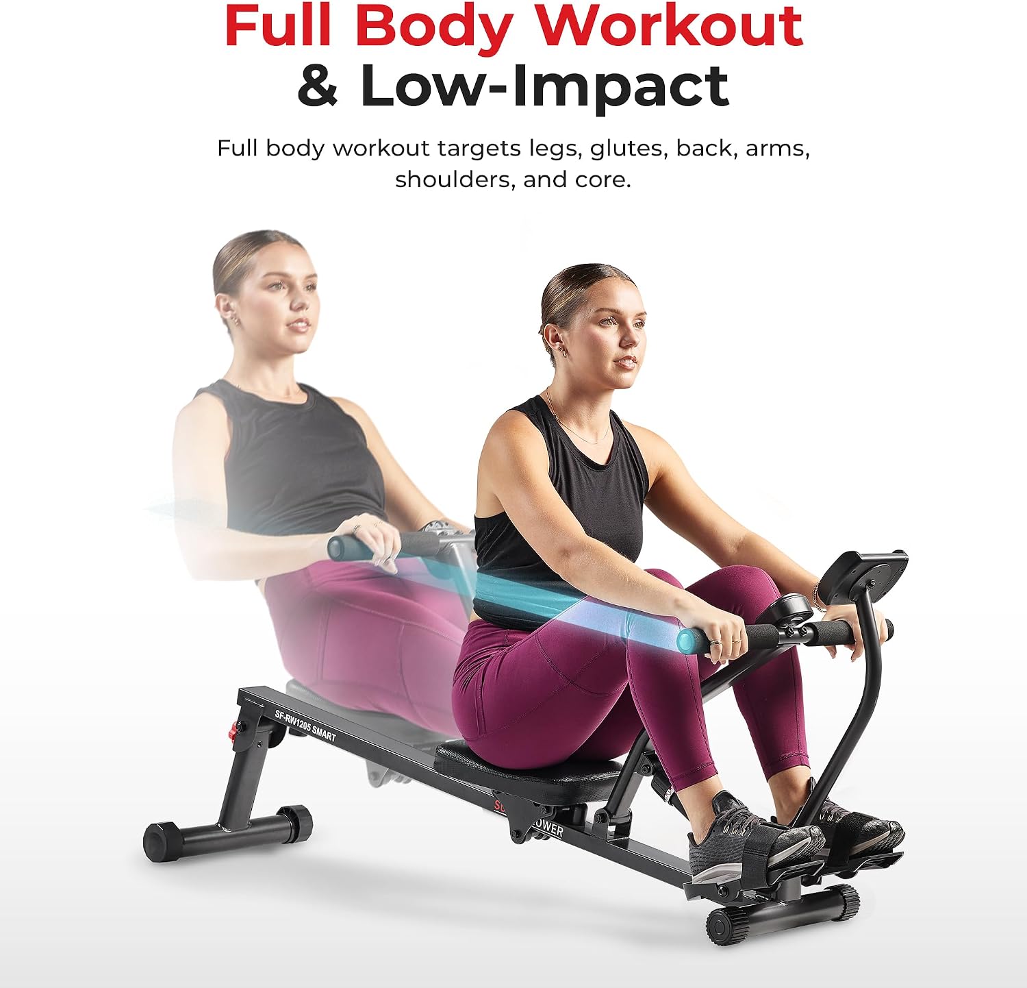 Sunny Compact Adjustable Rowing Machine