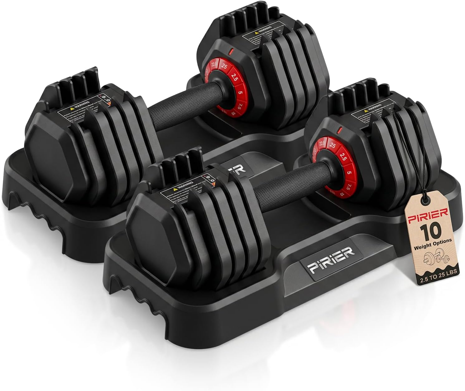 PIRIER Adjustable Dumbbell Set