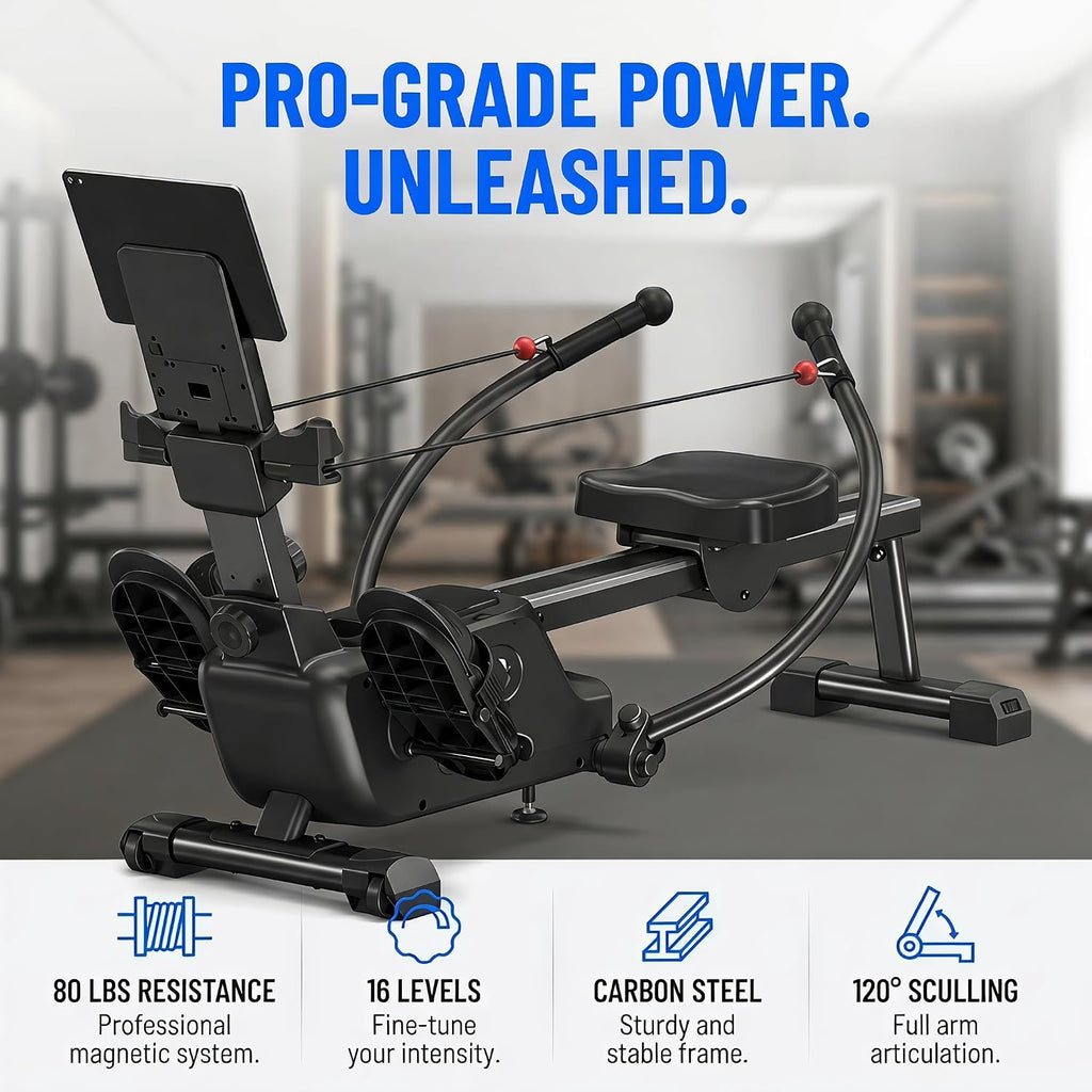 Magnetic Home Full-Body Rowing Machine