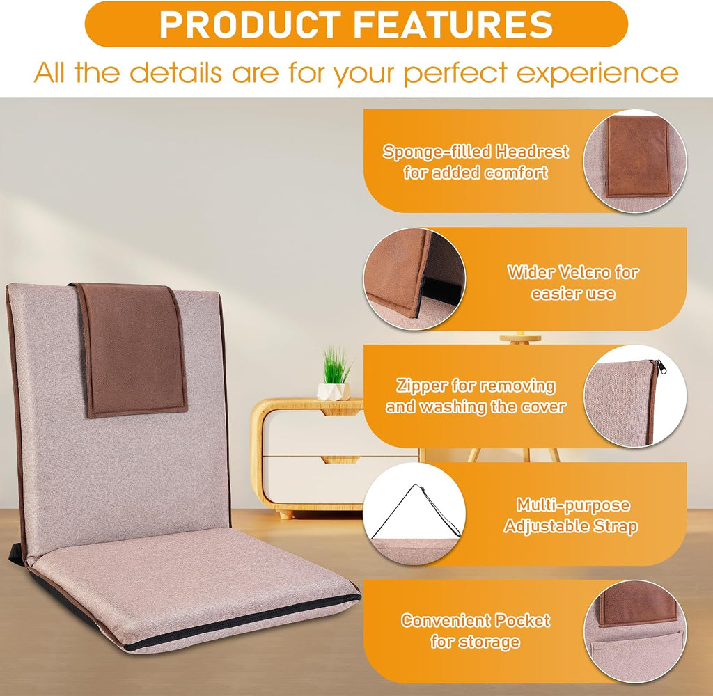 Floor Chair with Back Support