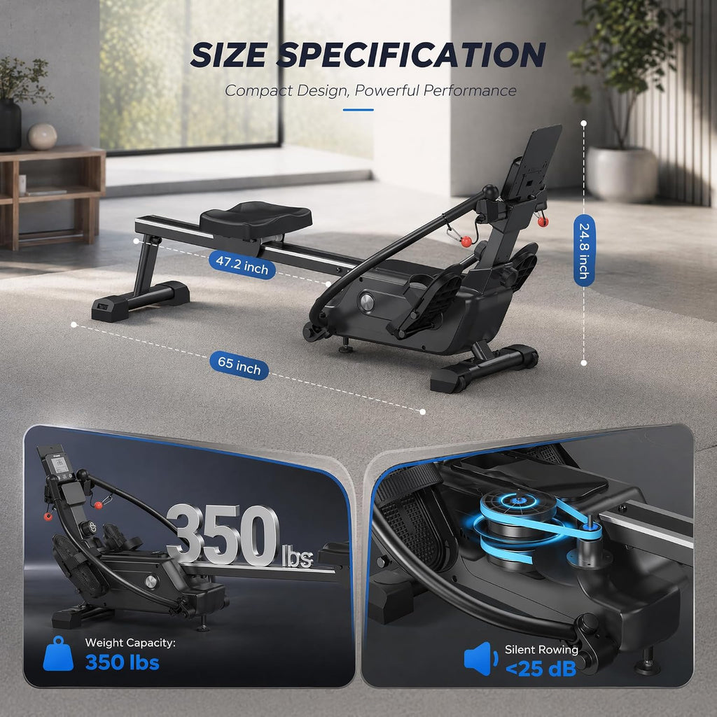Magnetic Home Full-Body Rowing Machine