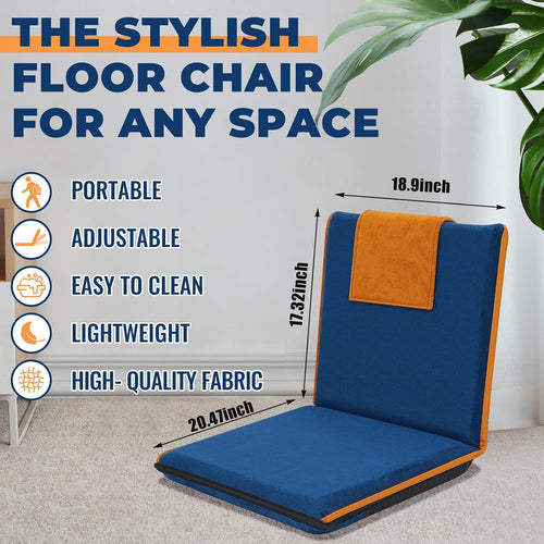 2 Pcs Floor Chair with Back Support