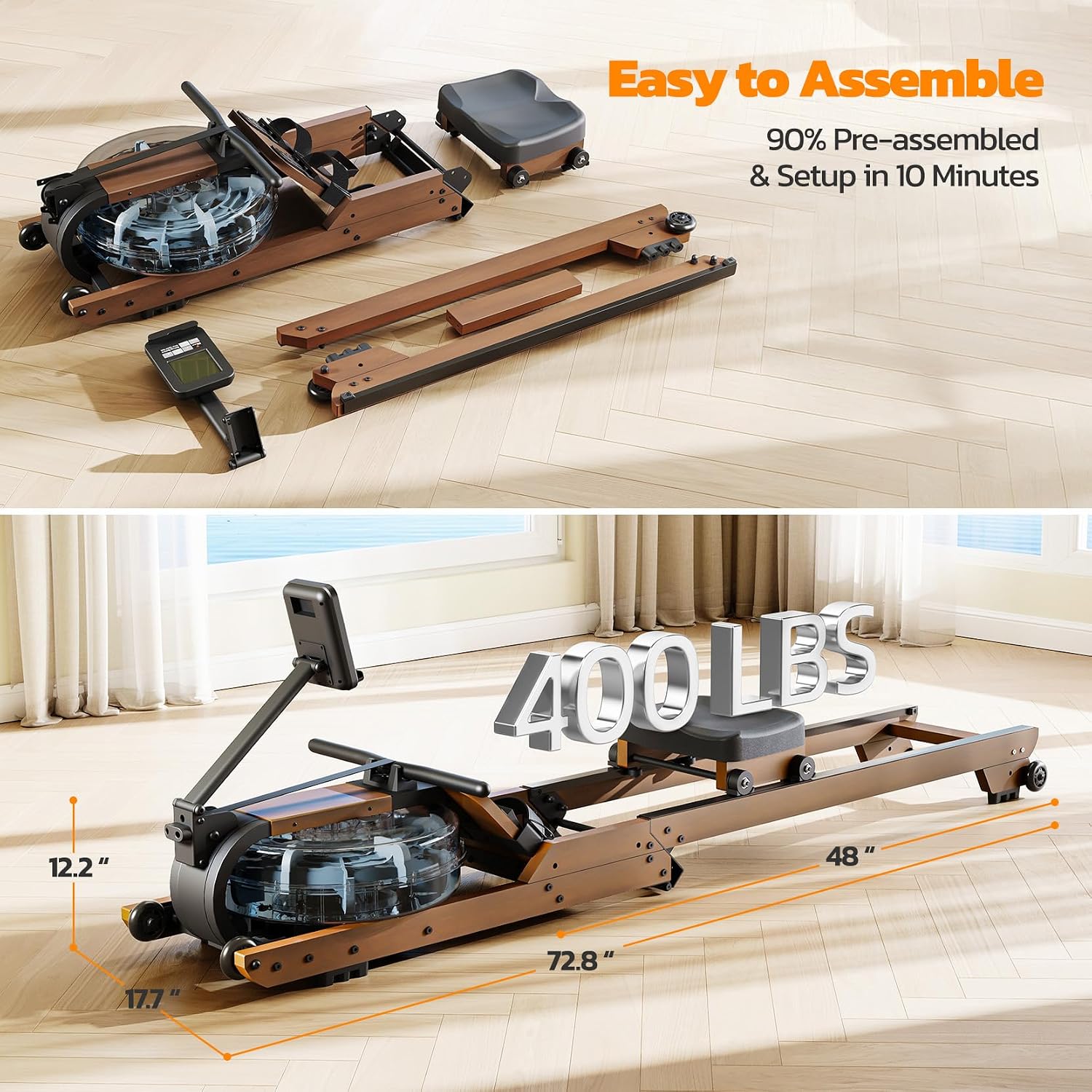 Dripex Foldable Water Rowing Machine