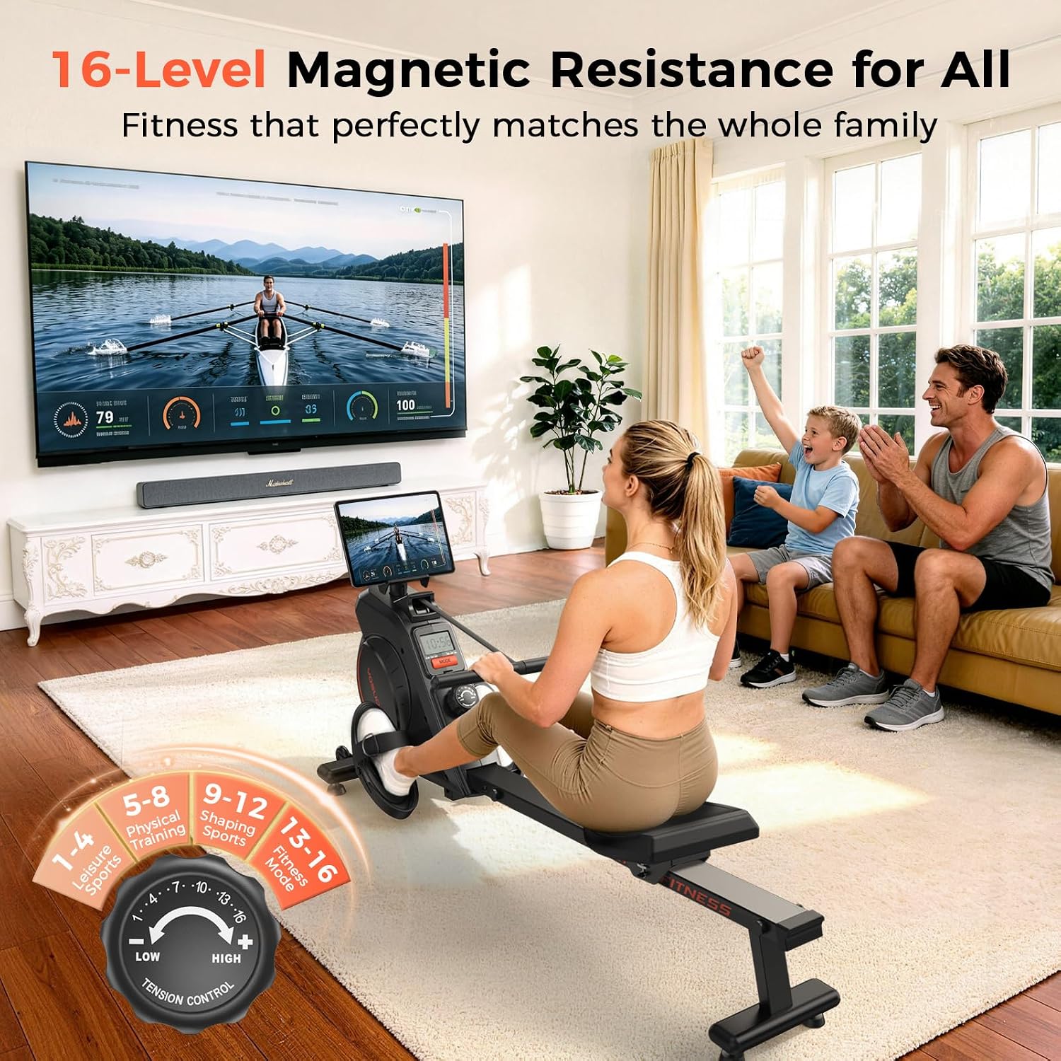 Magnetic Home Rowing Machine