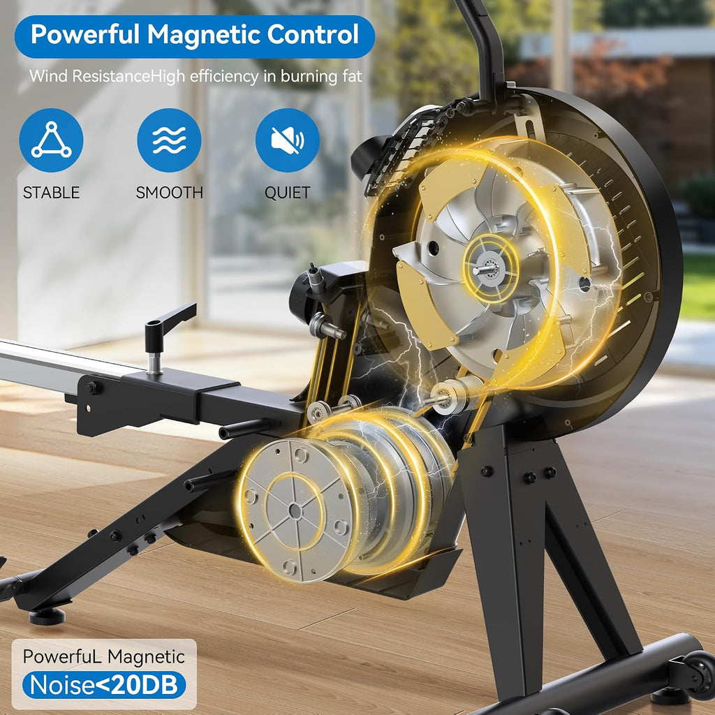 Dual Resistance Foldable Rowing Machine