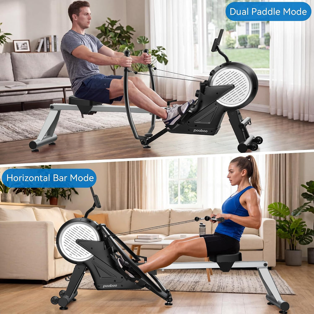 Dual Resistance Foldable Rowing Machine