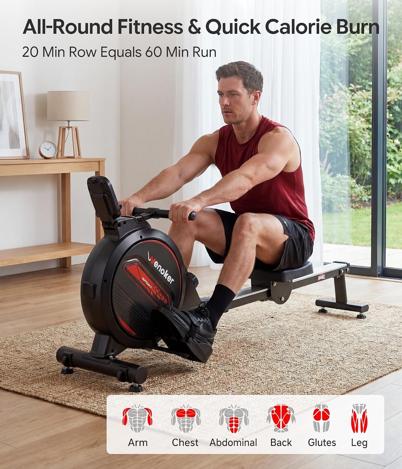 Wenoker Magnetic Home Rowing Machine